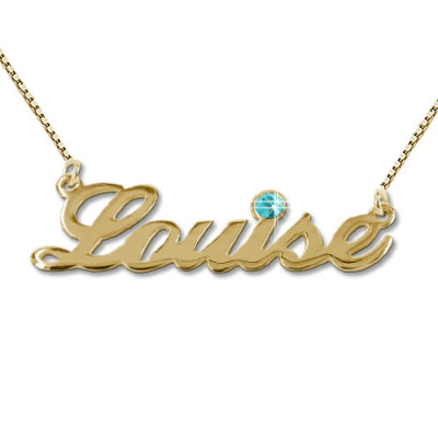 18ct Gold-Plated Swarovski Crystal Name Necklace - Handmade By AOL Special