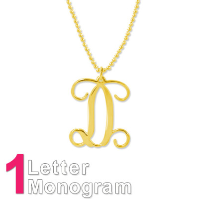18ct Gold Plated Sterling Silver Initials Necklace - Handmade By AOL Special
