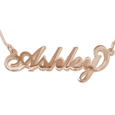18ct Rose Gold Plated Silver Name Necklace - Handmade By AOL Special