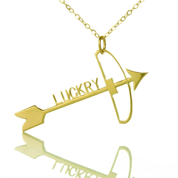 18ct Gold Plated 925 Silver Arrow Cross Name Necklaces Pendant Necklace - Handmade By AOL Special