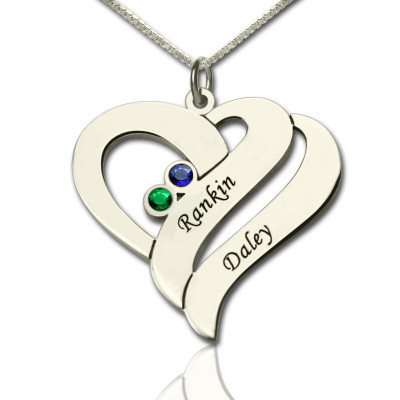 Two Hearts Forever One Necklace Sterling Silver - Handmade By AOL Special