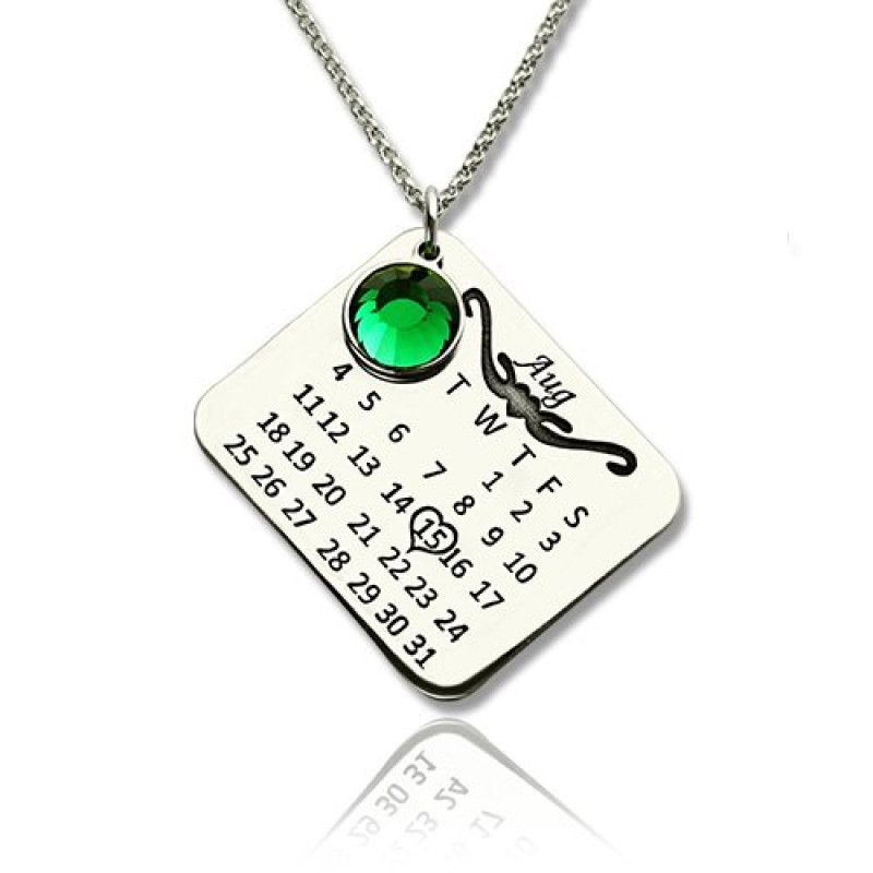 Date With Photo Engraved Memory Pendant Necklace – Get Engravings