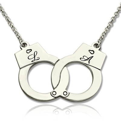 Handcuff Necklace For Couple Sterling Silver - Handmade By AOL Special