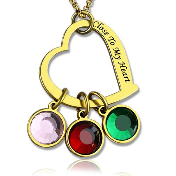 Personalized Close to My Heart Necklace 18ct Gold Plated - Handmade By AOL Special