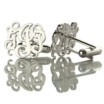 Personalized Cufflinks with Monogram Sterling Silver - Handmade By AOL Special
