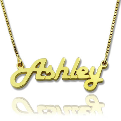 Retro Stylish Name Necklace 18ct Gold Plated - Handmade By AOL Special