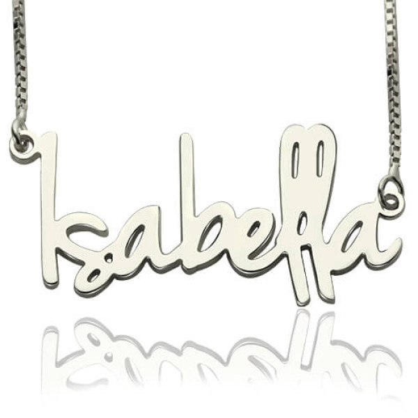 Small Name Necklace For Her Sterling Silver - Handmade By AOL Special