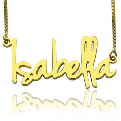 Small Name Necklace For Women in 18ct Gold Plated - Handmade By AOL Special