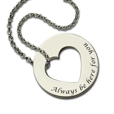Personalized Promise Necklace For Her Sterling Silver - Handmade By AOL Special