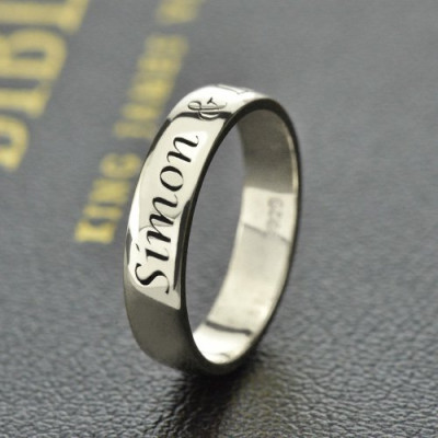 Personalized Promise Name Ring Sterling Silver - Handmade By AOL Special