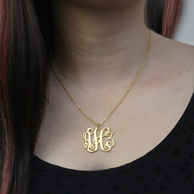 Taylor Swift Monogram Necklace 18ct Gold Plated - Handmade By AOL Special