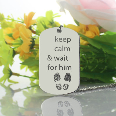 Personalized Cute His and Hers Dog Tag Necklaces Sterling Silver - Handmade By AOL Special