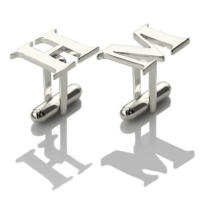 Best Designer Cufflinks with Initial Sterling Silver - Handmade By AOL Special