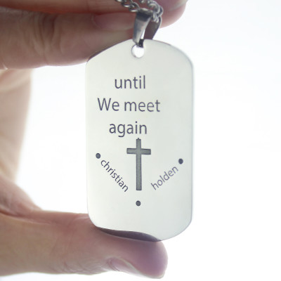 Remembrance Dog Tag Name Necklace - Handmade By AOL Special