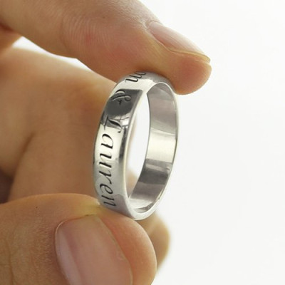 Personalized Promise Name Ring Sterling Silver - Handmade By AOL Special