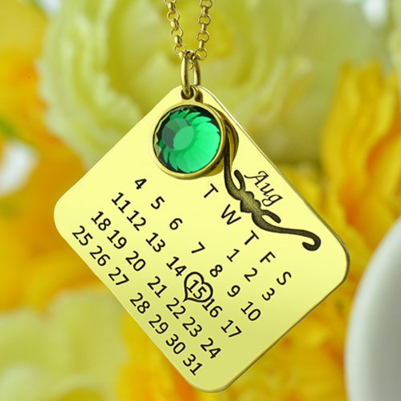 The Black Bow 14k Yellow Gold Friday Start Perpetual Calendar Necklace - 16  Inch - Walmart.com