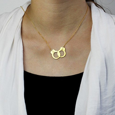 Personalized Handcuff Necklace 18ct Gold Plated - Handmade By AOL Special