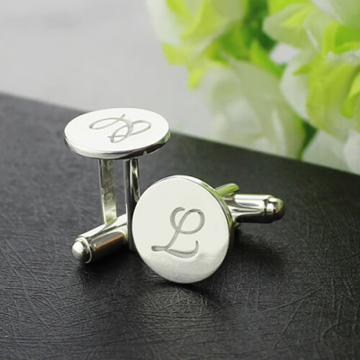 Cool Initial Cuff links Sterling Silver - Handmade By AOL Special