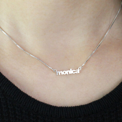 My Tiny Name Necklace Custom Sterling Silver - Handmade By AOL Special