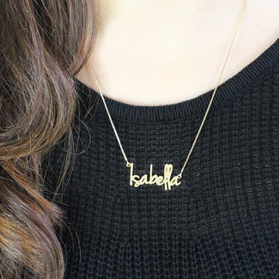 Small Name Necklace For Women in 18ct Gold Plated - Handmade By AOL Special