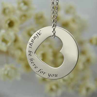 Personalized Promise Necklace For Her Sterling Silver - Handmade By AOL Special
