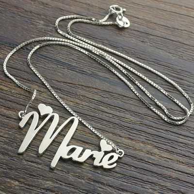 Personalized Cute Name Necklace Sterling Silver - Handmade By AOL Special