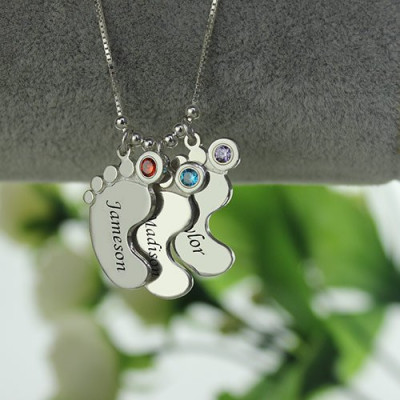 Baby Feet Charm Necklace for Mom - Handmade By AOL Special