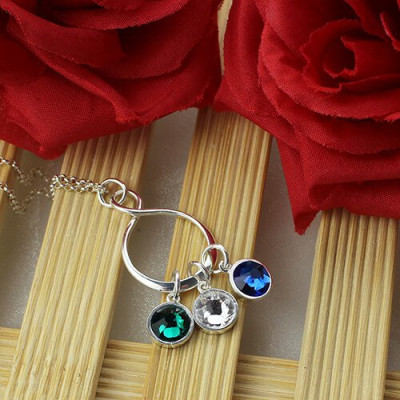 Personalized Birthstone Infinity Charm Necklace - Handmade By AOL Special