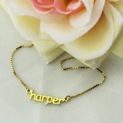 Personalized Mini Name Necklace 18ct Gold Plated - Handmade By AOL Special