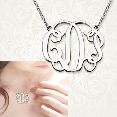 Personalized Taylor Swift Monogram Necklace Sterling Silver - Handmade By AOL Special