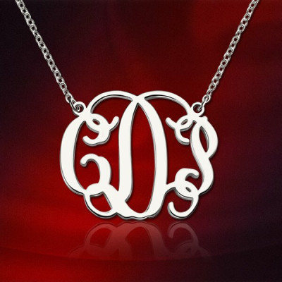 Personalized Taylor Swift Monogram Necklace Sterling Silver - Handmade By AOL Special