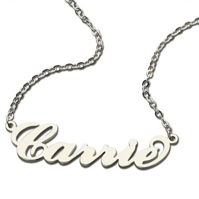 Personalized Carrie Name Necklace Sterling Silver - Handmade By AOL Special