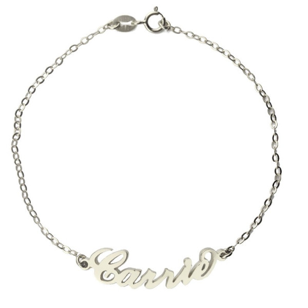 Personalized Sterling Silver Carrie Name Bracelet - Handmade By AOL Special