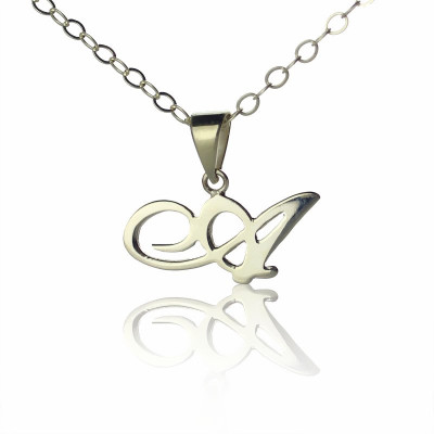Sterling Silver Letter Necklace - Handmade By AOL Special