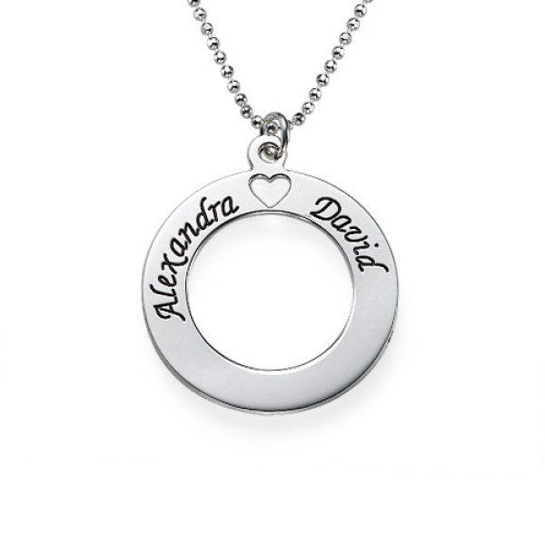 Sterling Silver Couples Love Necklace - Handmade By AOL Special