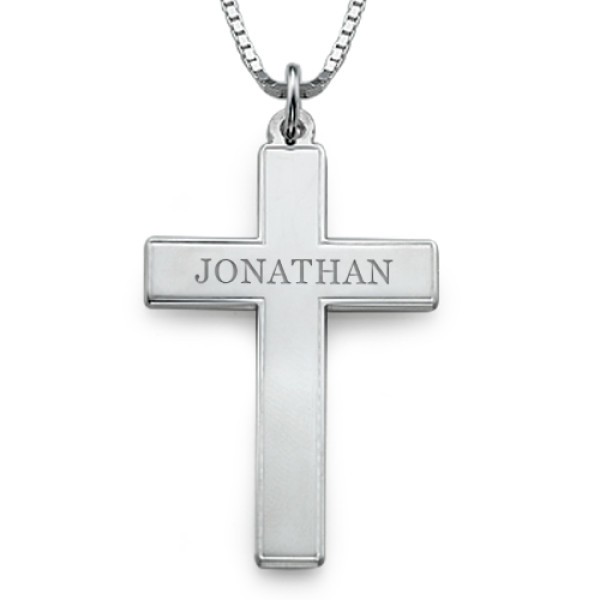 Men's Personalized Cross Necklace - Handmade By AOL Special