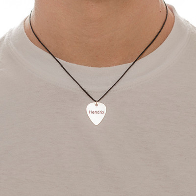 Engraved Guitar Pick Necklace - Handmade By AOL Special