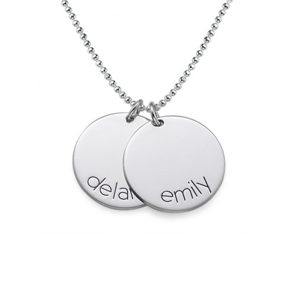 Engraved Kids Disc Necklace - Handmade By AOL Special
