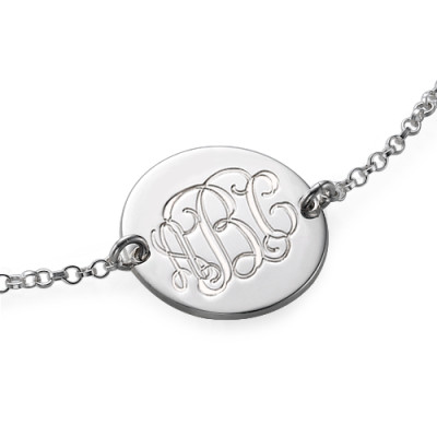 Sterling Silver Monogram Bracelet/Anklet - Handmade By AOL Special