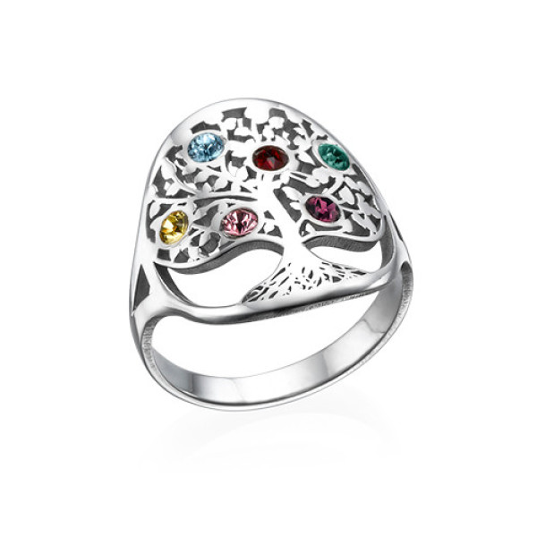 Family Tree Jewelry - Birthstone Ring - Handmade By AOL Special