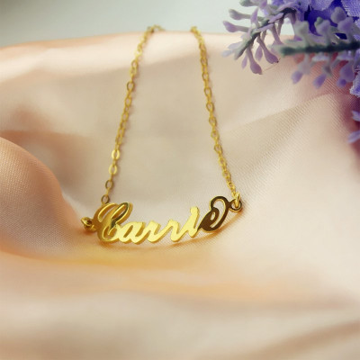 Personalized 18ct Gold Plated Carrie Name Bracelet - Handmade By AOL Special