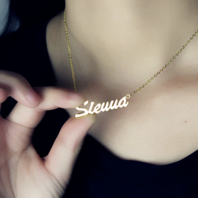 18ct Gold Plated Personalized Name Necklace "Sienna" - Handmade By AOL Special