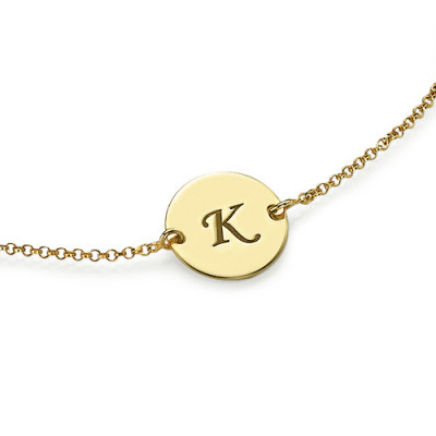 Gold Plated Initial Bracelet/Anklet - Handmade By AOL Special