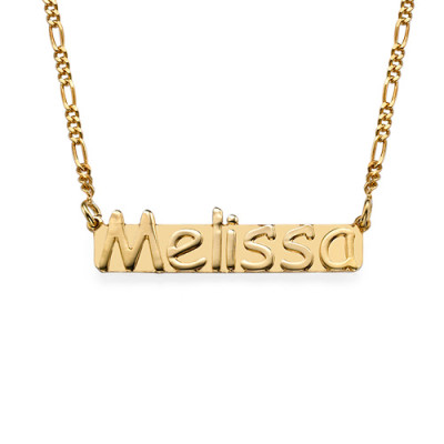 18k Gold Plated Sterling Silver Name Necklace - Handmade By AOL Special