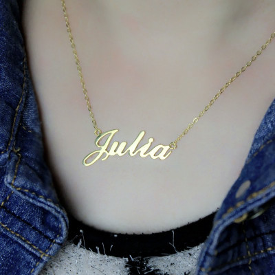 Personalized Classic Name Necklace in 18ct Gold Plated - Handmade By AOL Special