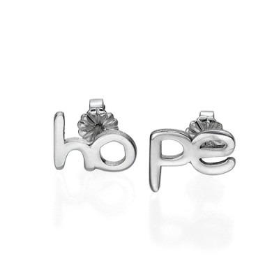 Hope and Love Stud Earrings - Handmade By AOL Special