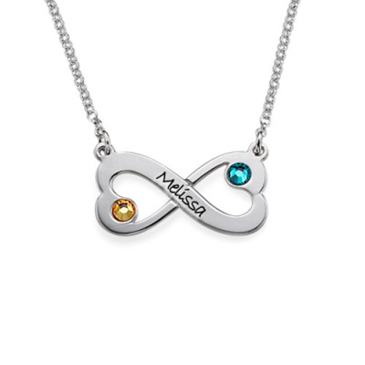 Infinity Heart Necklace with Engraving - Handmade By AOL Special