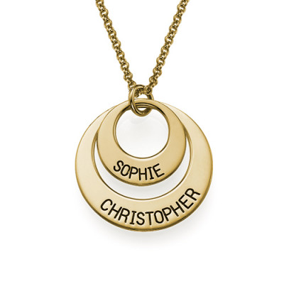 Jewelry for Mums - Disc Necklace in Gold Plating - Handmade By AOL Special