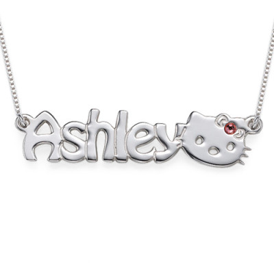 Kitten Nameplate Necklace for Girls - Handmade By AOL Special
