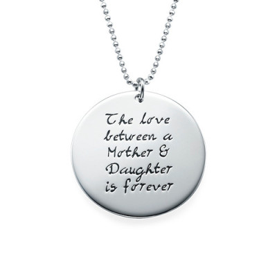 Mother Daughter Gift - Set of Three Engraved Necklaces - Handmade By AOL Special